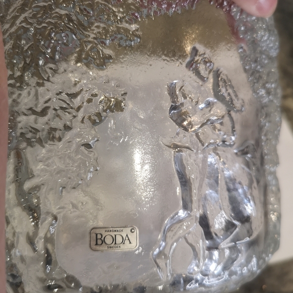 Sweden Kosta Boda Rhapsody  ''Dancing Couple'' Handmade Glass Bowl/Ice Bucket 5" - Picture 12 of 12